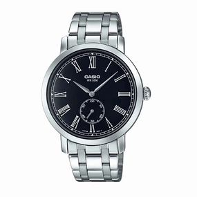 Casio MTP-E150D-1B Silver Stainless Watch for Men Affordable casual watches Sporty casual watches Affordable luxury casual watches