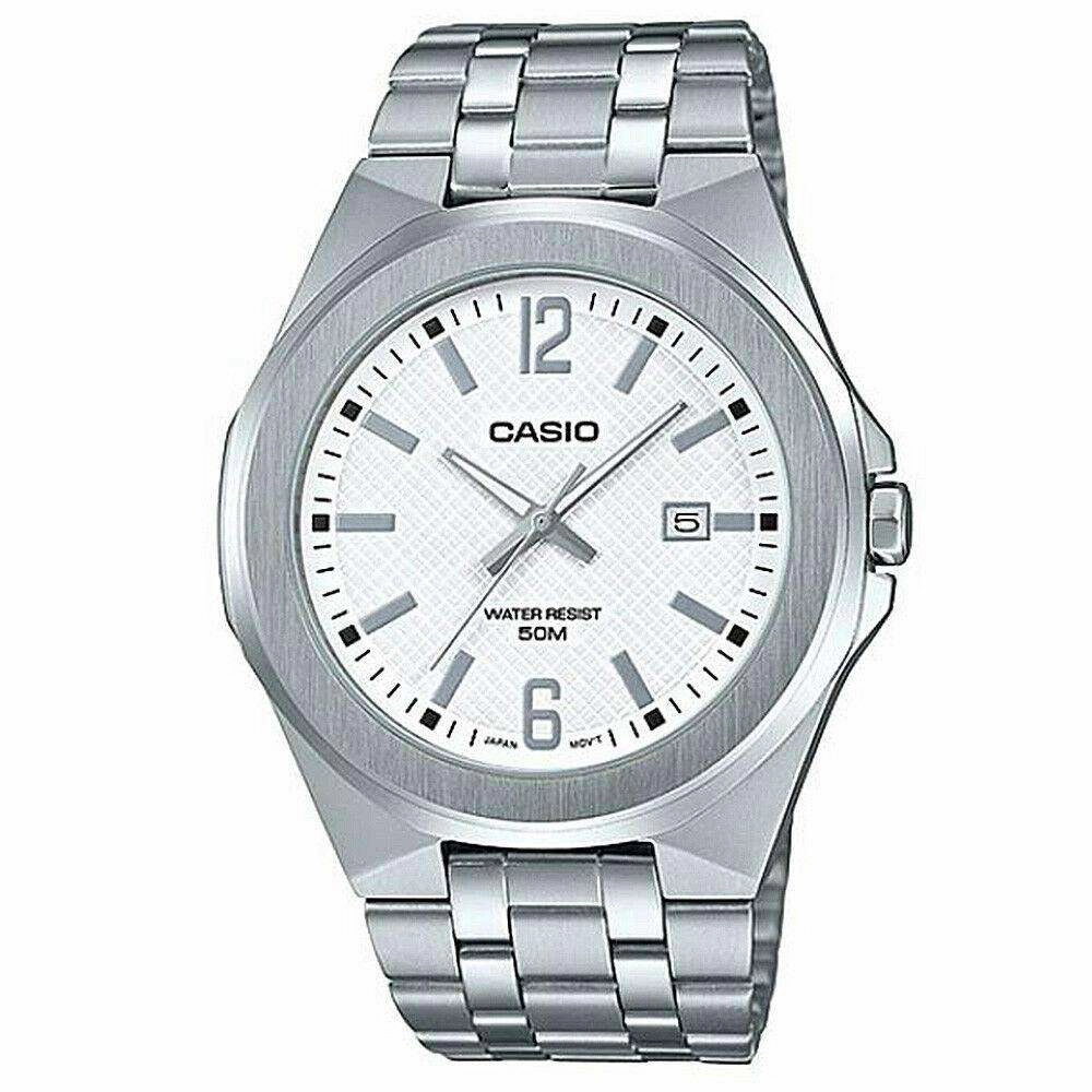 Casio MTP-E158D-7A Silver Stainless Watch for Men Affordable casual watches Sporty casual watches Affordable luxury casual watches