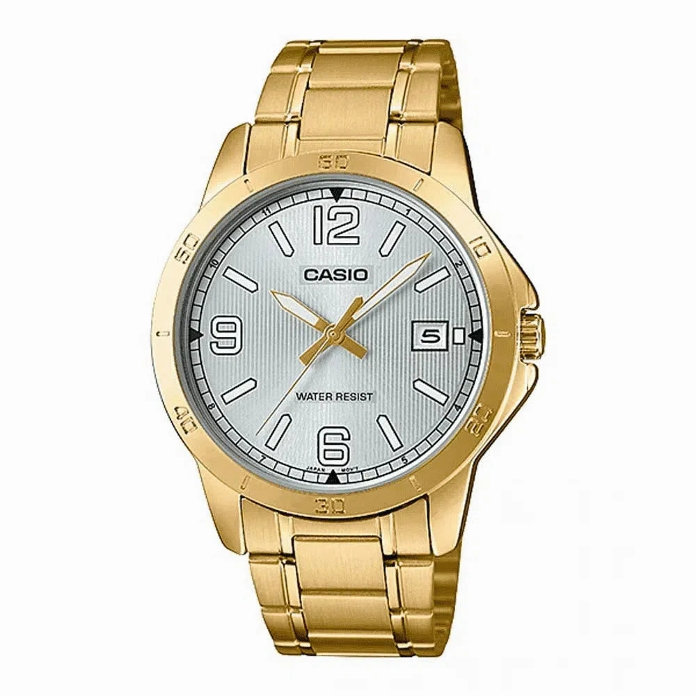 Casio MTP-V004G-7B2 Gold Stainless Watch for Men Affordable casual watches Sporty casual watches Affordable luxury casual watches