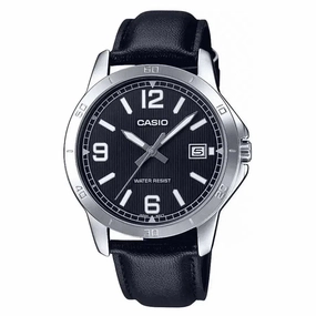 Casio MTP-V004L-1B Black Leather Watch for Men,men's watches,watch for men, best men's watches,luxury men's watch,minimalist men's watch,casual men's watch,dress watch for men,automatic men's watch,quartz men's watch,cheap men's watch. business wat