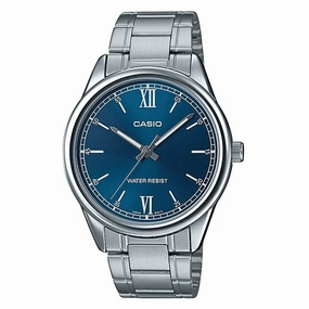 Casio MTP-V005D-2B2 Silver Stainless Watch for Men Affordable casual watches Sporty casual watches Affordable luxury casual watches