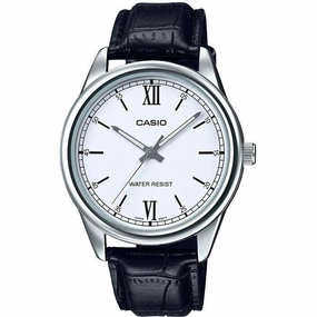 Casio MTP-V005L-7B2UDF Black Leather Strap Watch for Men Affordable casual watches Sporty casual watches Affordable luxury casual watches