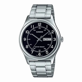 Casio MTP-V006D-1B2 Silver Stainless Watch for Men Affordable casual watches Sporty casual watches Affordable luxury casual watches