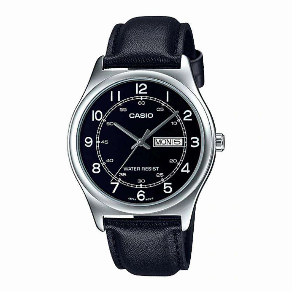 Casio MTP-V006L-1B2 Black Leather Watch for Men,men's watches,watch for men, best men's watches,luxury men's watch,minimalist men's watch,casual men's watch,dress watch for men,automatic men's watch,quartz men's watch,cheap men's watch. business wa