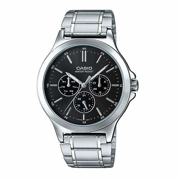 Casio MTP-V300D-1A Silver Stainless Watch for Men Affordable casual watches Sporty casual watches Affordable luxury casual watches
