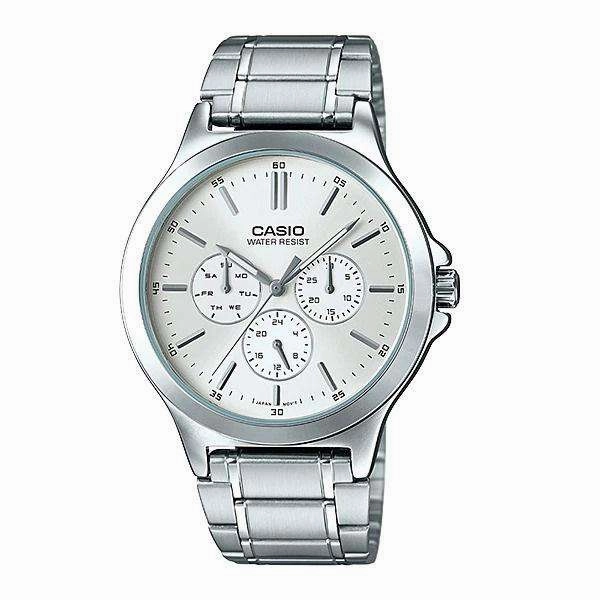 Casio MTP-V300D-7A Silver Stainless Watch for Men,men's watches,watch for men, best men's watches,luxury men's watch,minimalist men's watch,casual men's watch,dress watch for men,automatic men's watch,quartz men's watch,cheap men's watch. business 