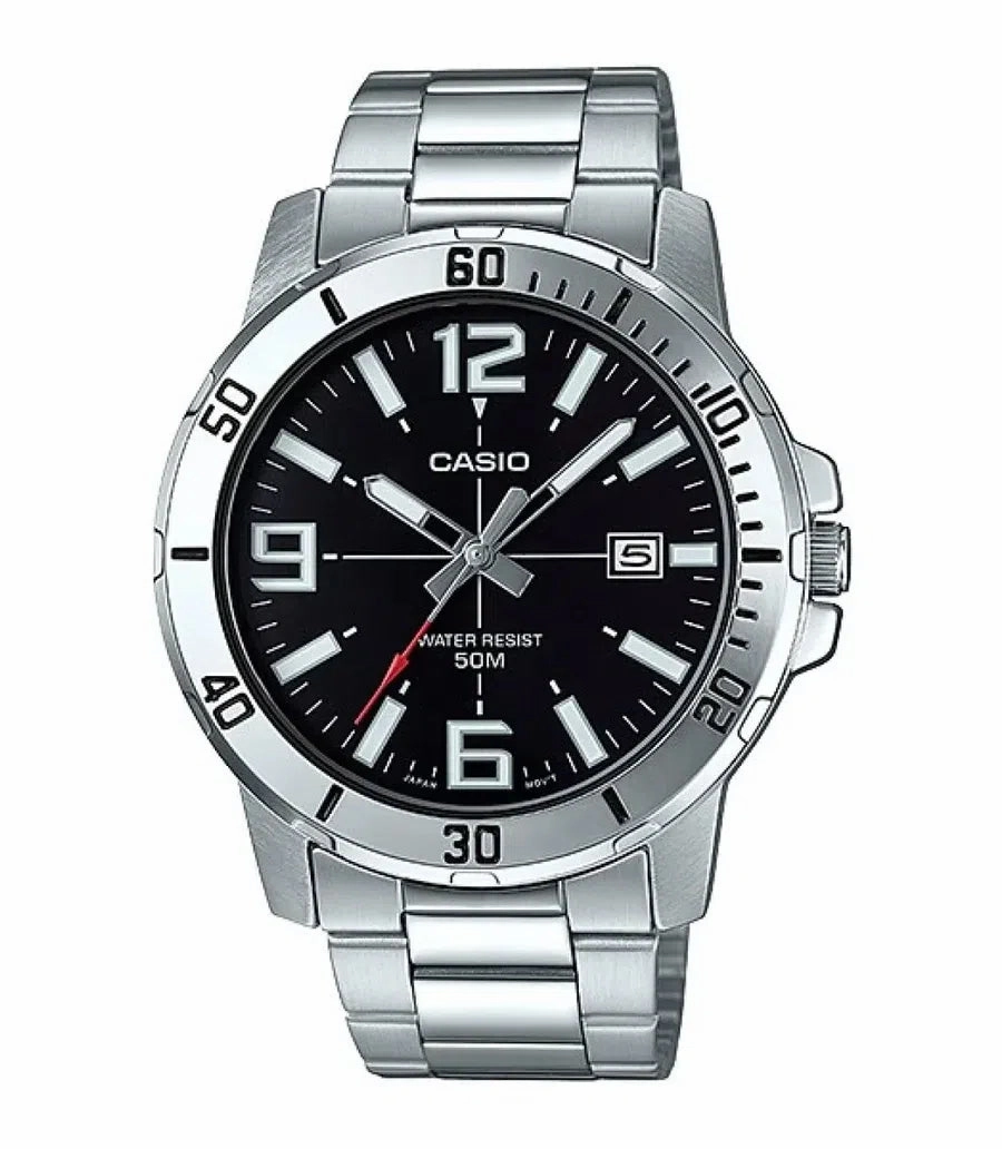 Casio MTP-VD01D-1BVUDF Analog Stainless Steel Strap Watch For Men,men's watches,watch for men, best men's watches,luxury men's watch,minimalist men's watch,casual men's watch,dress watch for men,automatic men's watch,quartz men's watch,cheap men's 