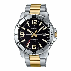 Casio MTP-VD01SG-1B Two-Toned Stainless Watch for Men,men's watches,watch for men, best men's watches,luxury men's watch,minimalist men's watch,casual men's watch,dress watch for men,automatic men's watch,quartz men's watch,cheap men's watch. busin