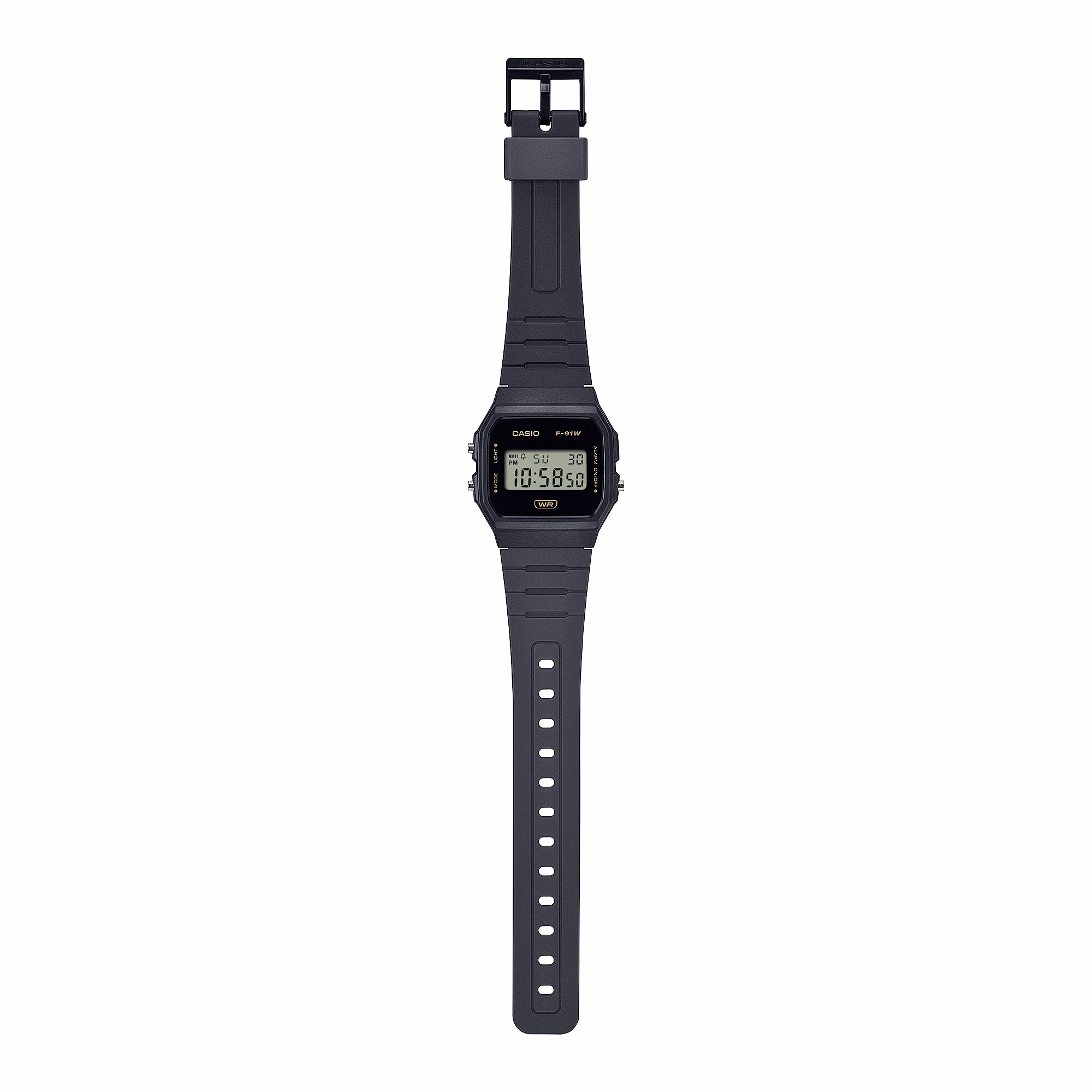 Casio Pop Black Resin Band Watch F91WB-8A