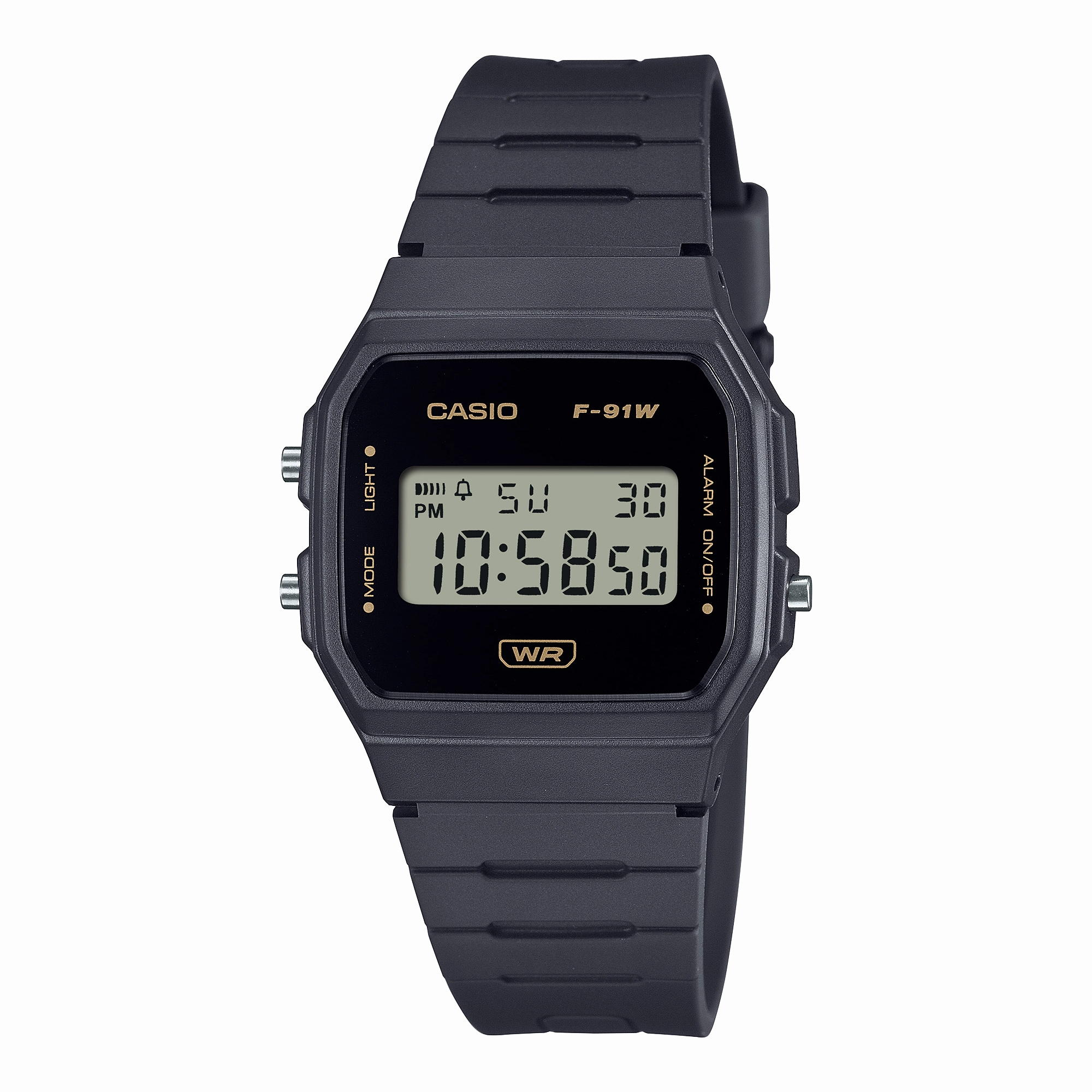 Casio Pop Black Resin Band Watch F91WB-8A 