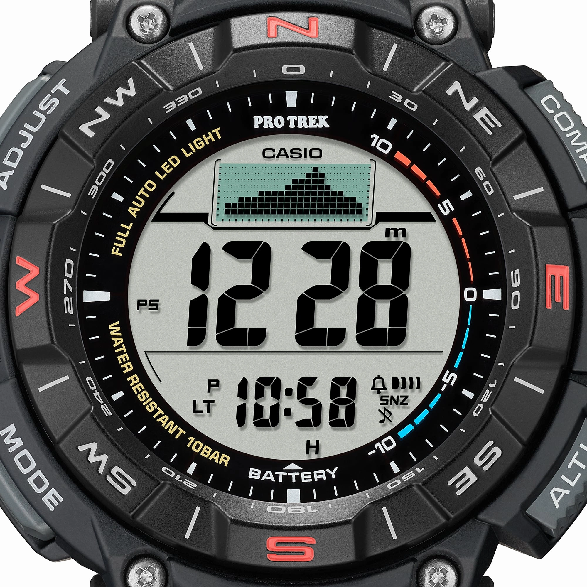 Casio Protrek Digital Solar Black Resin Band Watch PRG340-1D