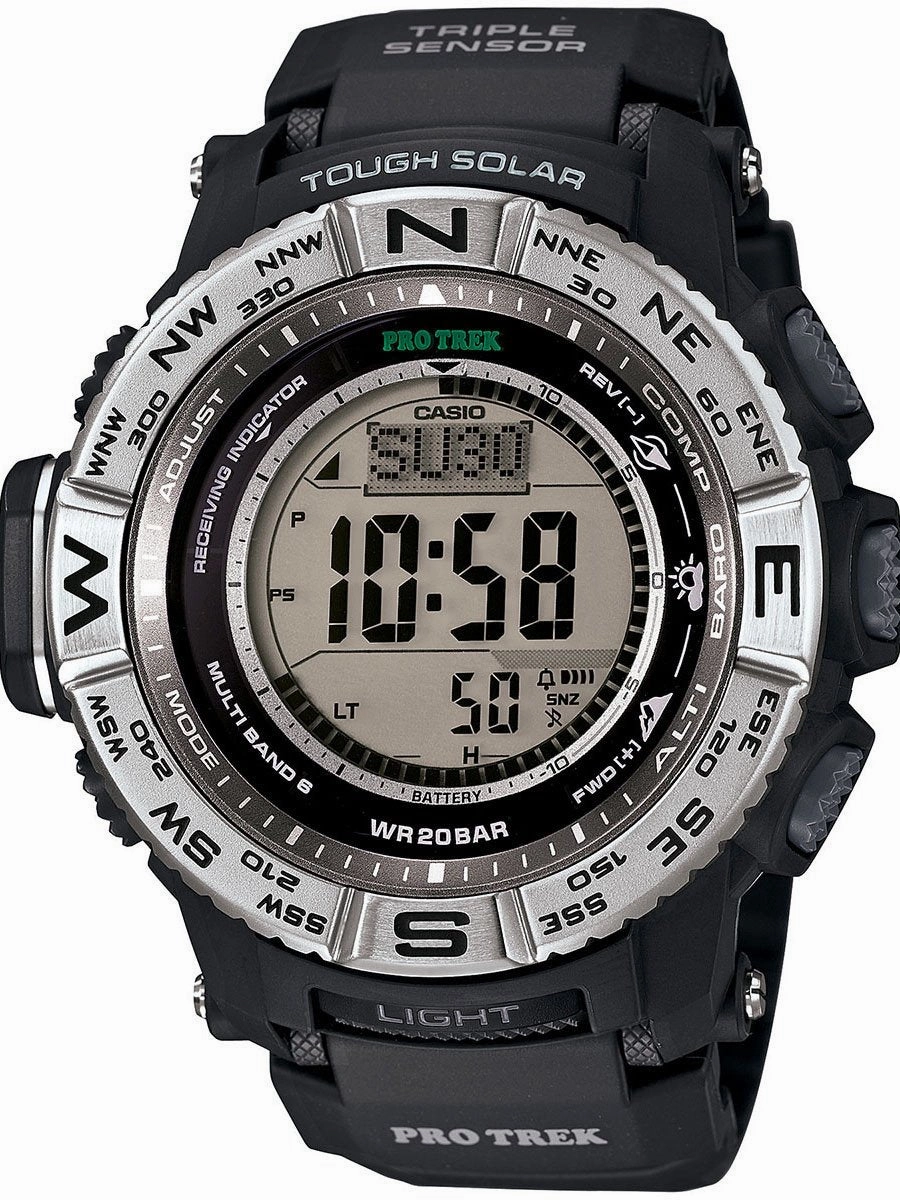Casio ProTrek Triple Sensor Tough Solar Mens Outdoor Watch PRW3500-1 Sports Watch for Men/Women Budget Sports Watch Luxury Sports Watch