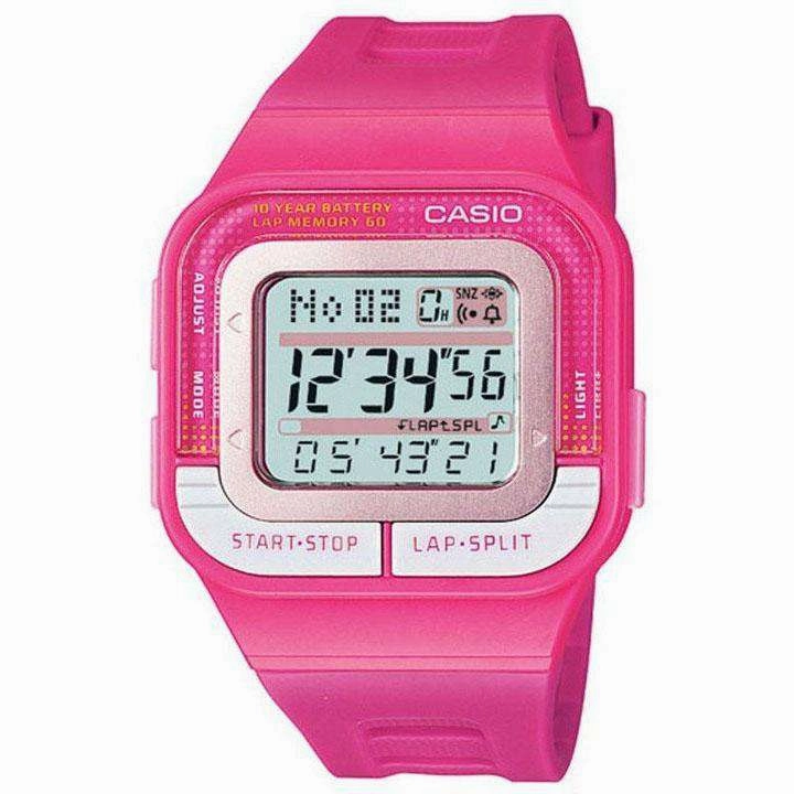 Casio SDB-100-4ADF Digital Pink Resin Strap Watch for Women Affordable casual watches Sporty casual watches Affordable luxury casual watches