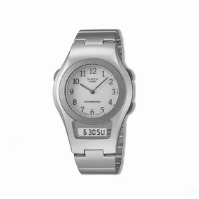 Casio SHN-100-7B Digital/Analog Silver Resin Strap Watch for Women Affordable casual watches Sporty casual watches Affordable luxury casual watches