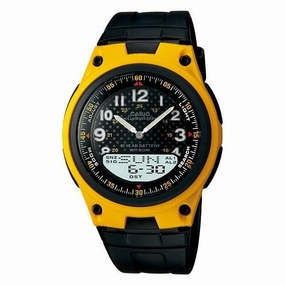 Casio Standard AW-80-9B Black/Yellow Resin Strap Watch for Men,silicone watch,silicone strap watch,silicone watches for men,silicone watches for women,unisex silicone watch,kids silicone watch,sports silicone watch,casual silicone watch,waterproof silicone