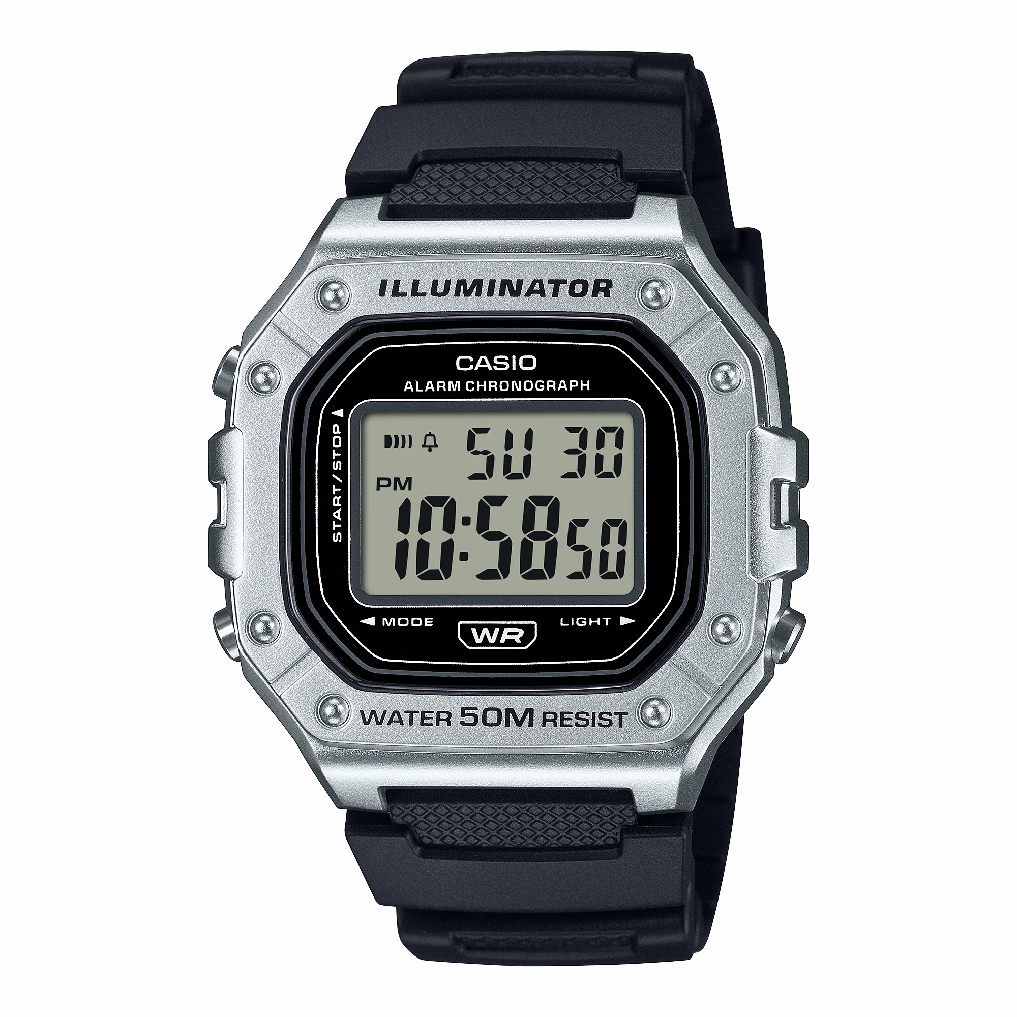 Casio Standard Black Resin Band Watch W218HM-7A 