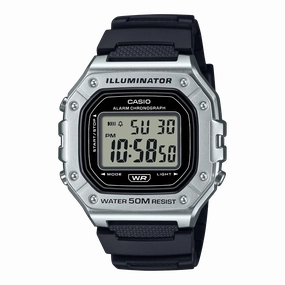Casio Standard Black Resin Band Watch W218HM-7A 