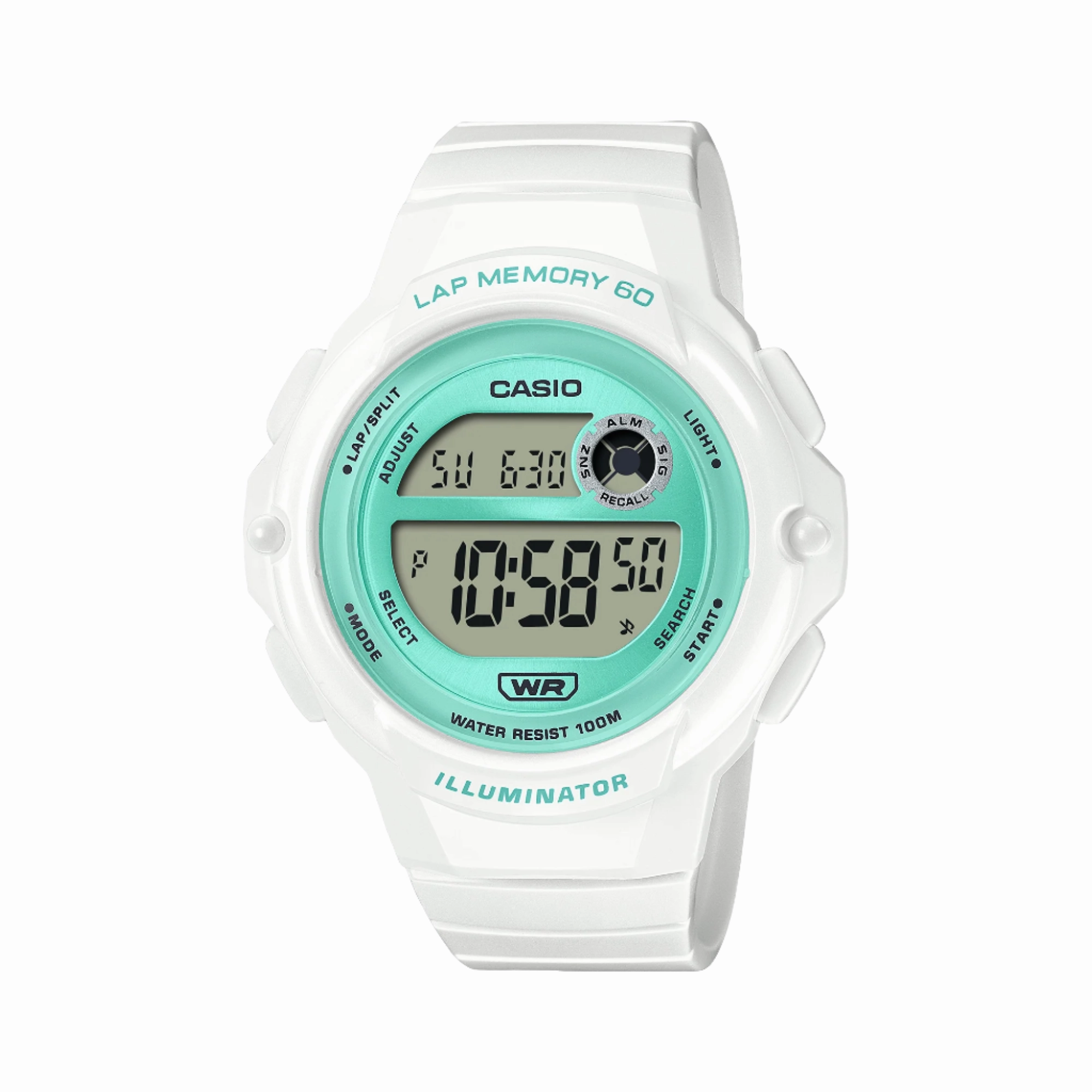 Casio Standard Digital White Rubber Strap Watch LWS1200H-7A3 
