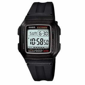 Casio Standard F-201WA-1ADF Black Resin Watch for Men and Women Affordable casual watches Sporty casual watches Affordable luxury casual watches