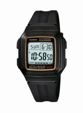 Casio Standard F-201WA-9ADF Black Resin Watch for Men and Women,silicone watch,silicone strap watch,silicone watches for men,silicone watches for women,unisex silicone watch,kids silicone watch,sports silicone watch,casual silicone watch,waterproof silicon