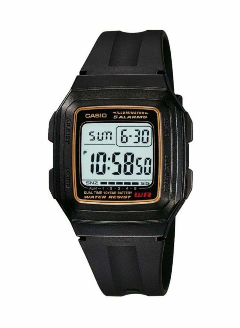 Casio Standard F-201WA-9ADF Black Resin Watch for Men and Women Affordable casual watches Sporty casual watches Affordable luxury casual watches