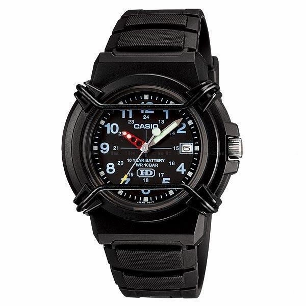 Casio Standard HDA-600B-1BVDF Black Resin Watch for Men and Women Affordable casual watches Sporty casual watches Affordable luxury casual watches