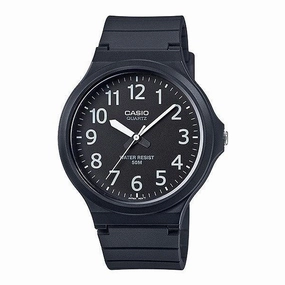 Casio Standard MW-240-1BVDF  Black Resin Strap Unisex Watch Affordable casual watches Sporty casual watches Affordable luxury casual watches
