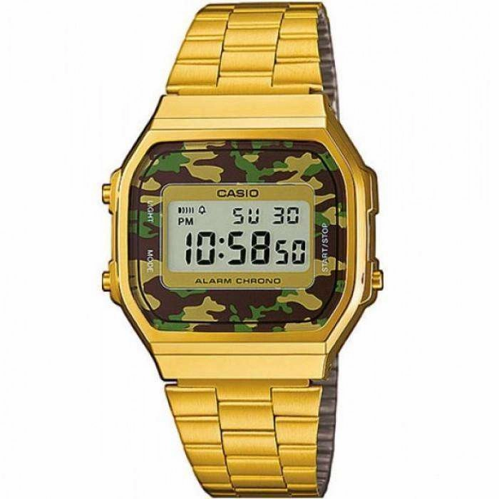 Casio Vintage A168WEGC-3D Gold Plated Stainless Steel Watch For Men and Women Affordable casual watches Sporty casual watches Affordable luxury casual watches