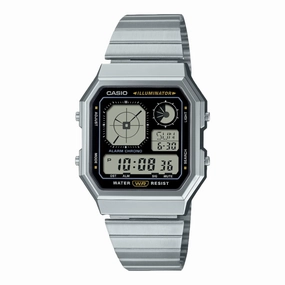 Casio Vintage Analog Display Stainless Steel Watch A130WE-1A 