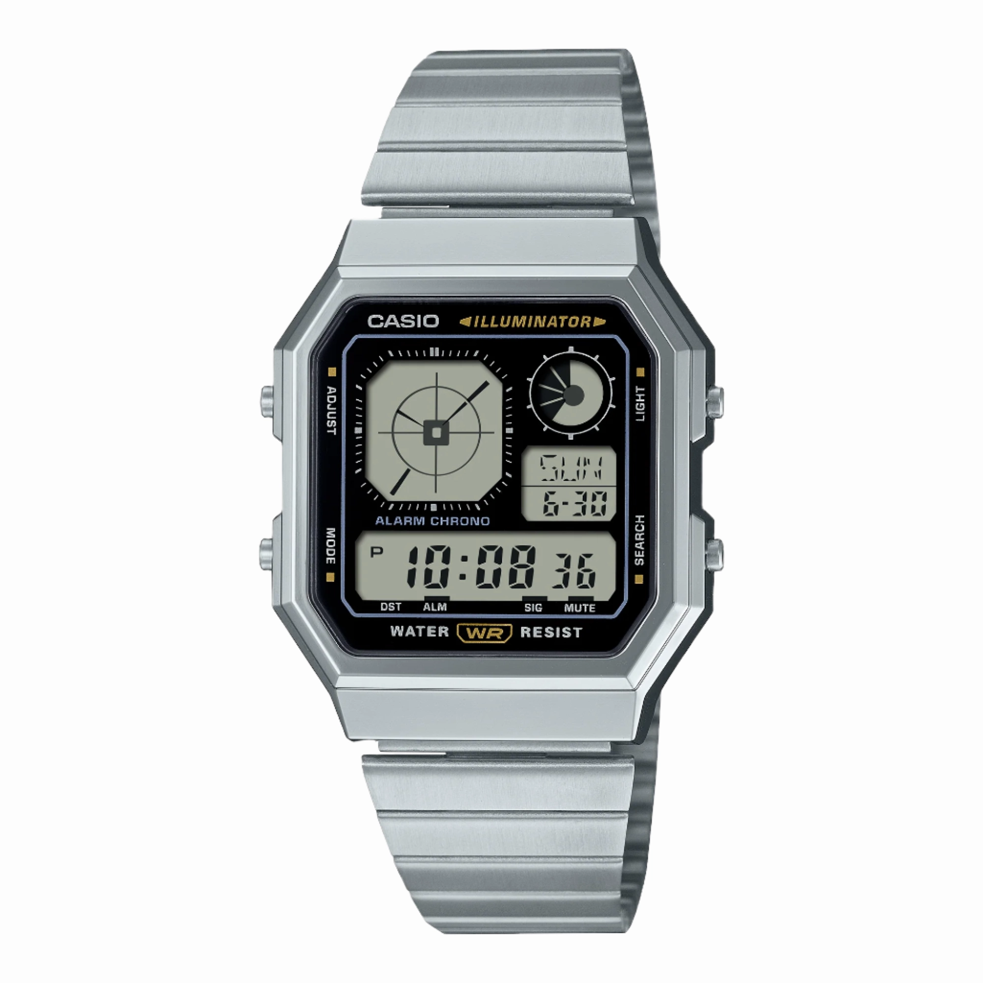 Casio Vintage Analog Display Stainless Steel Watch A130WE-1A 