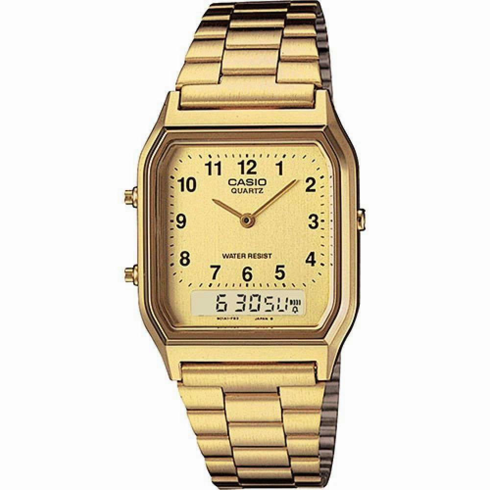 Casio Vintage AQ-230GA-9B Gold Plated Watch Unisex Affordable casual watches Sporty casual watches Affordable luxury casual watches