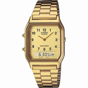 Casio Vintage AQ-230GA-9B Gold Plated Watch Unisex Affordable casual watches Sporty casual watches Affordable luxury casual watches