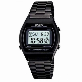 Casio Vintage B640WB-1A Black Stainless Steel Watch For Men and Women Affordable casual watches Sporty casual watches Affordable luxury casual watches