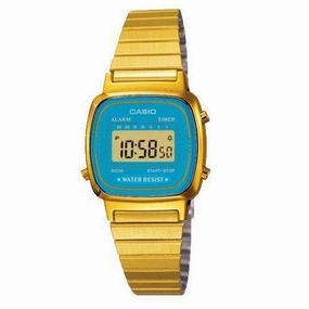 Casio Vintage LA670WGA-2D Gold Plated Watch for Women Affordable casual watches Sporty casual watches Affordable luxury casual watches