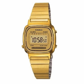 Casio Vintage LA670WGA-9D Gold Plated Watch for Women Affordable casual watches Sporty casual watches Affordable luxury casual watches