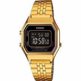 Casio Vintage LA680WGA-1B Gold Plated Watch for Women Affordable casual watches Sporty casual watches Affordable luxury casual watches