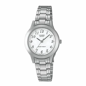 Casio Vintage LTP-1128A-7B Silver Stainless Watch for Women Affordable casual watches Sporty casual watches Affordable luxury casual watches