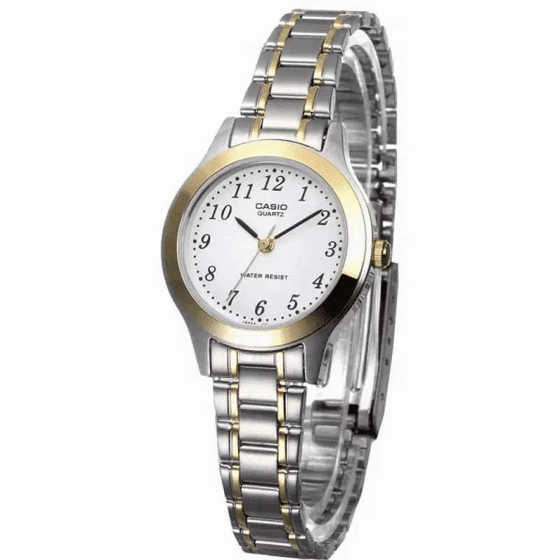 Casio Vintage LTP-1128G-7BRDF Silver & Gold Stainless Steel Strap Watch for Women Affordable casual watches Sporty casual watches Affordable luxury casual watches