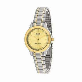 Casio Vintage LTP-1128G-9AR Silver & Gold Stainless Watch for Women Affordable casual watches Sporty casual watches Affordable luxury casual watches