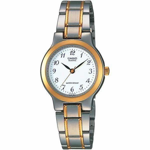 Casio Vintage LTP-1131G-7BRDF Silver & Gold Stainless Watch for Women Affordable casual watches Sporty casual watches Affordable luxury casual watches