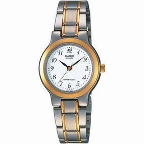 Casio Vintage LTP-1131G-7BRDF Silver & Gold Stainless Watch for Women Affordable casual watches Sporty casual watches Affordable luxury casual watches