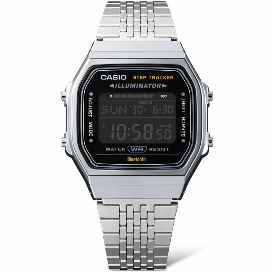 Casio Vintage Silver Stainless Steel Watch ABL100WE-1B