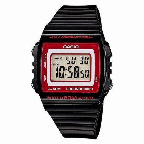 Casio W-215H-1A2 Black Resin Strap Watch for Men and Women Affordable casual watches Sporty casual watches Affordable luxury casual watches