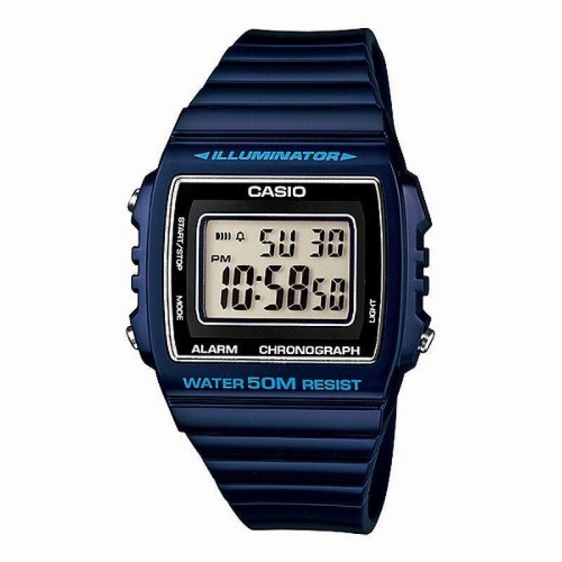 Casio W-215H-2A Navy Blue Resin Strap Watch For Men and Women Affordable casual watches Sporty casual watches Affordable luxury casual watches