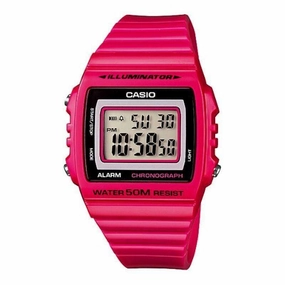 Casio W-215H-4A Pink Resin Watch For Men and Women Affordable casual watches Sporty casual watches Affordable luxury casual watches