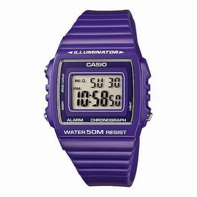 Casio W-215H-6A Purple Resin Strap Watch For Men and Women Affordable casual watches Sporty casual watches Affordable luxury casual watches