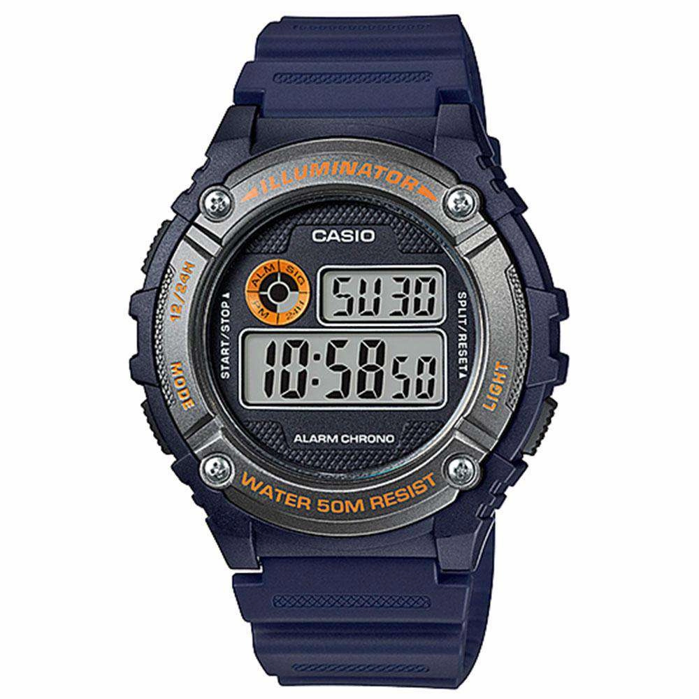 Casio W-216H-2B Blue Resin Digital Watch for Men Affordable casual watches Sporty casual watches Affordable luxury casual watches