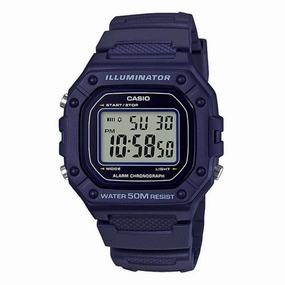 Casio W-218H-2A Blue Resin Watch for Men Affordable casual watches Sporty casual watches Affordable luxury casual watches