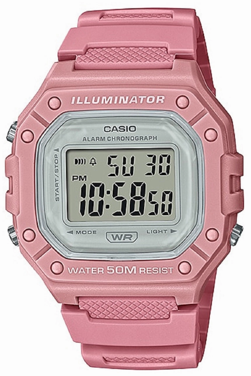 Casio W-218HC-4A Pink Resin Watch,men's watches,watch for men, best men's watches,luxury men's watch,minimalist men's watch,casual men's watch,dress watch for men,automatic men's watch,quartz men's watch,cheap men's watch. business watch for men, g
