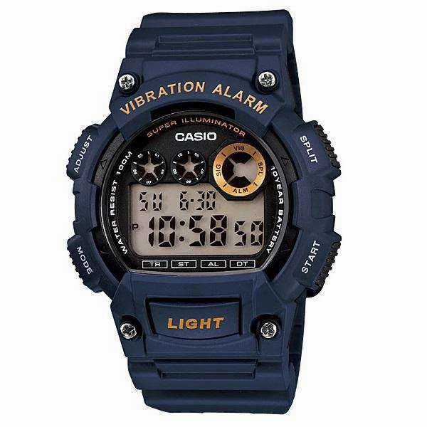 Casio W-735H-2A Navy Blue Resin Watch for Men Affordable casual watches Sporty casual watches Affordable luxury casual watches